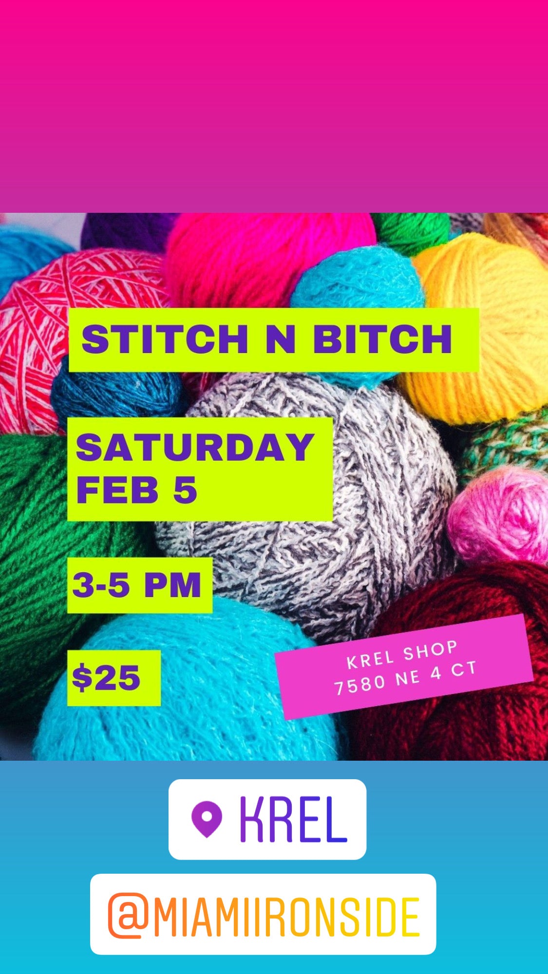 Stitch N Bitch. Group Class